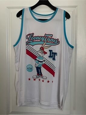 Warner Bros. White & Teal Looney Tunes Bugs Bunny Graphic Jersey-Size XL